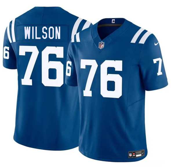Men & Women & Youth Indianapolis Colts #76 Jack Wilson Blue 2025 F.U.S.E. Vapor Limited Stitched Jersey